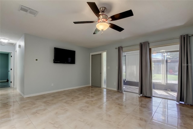 2380 Shelly Dr Unit B, Palm Harbor, FL 34684 - unfurnished room with ceiling fan and baseboards