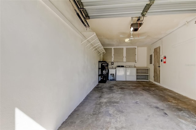 2380 Shelly Dr Unit B, Palm Harbor, FL 34684 - garage featuring separate washer and dryer, a garage door opener, and electric panel