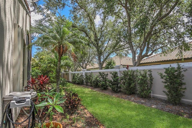 view of fenced backyard