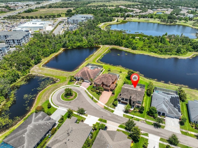 bird's eye view of a large body of water