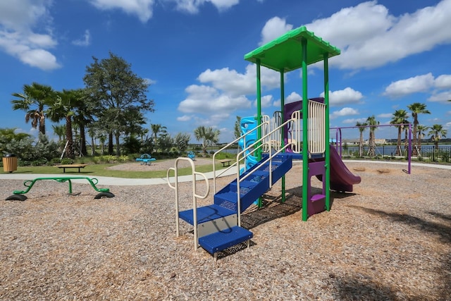 communal playground with fence