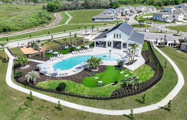 1075 Silverlake Blvd, Lake Alfred, FL 33850 - drone / aerial view of a pool