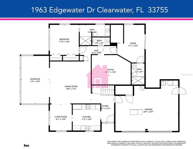 1963 Edgewater Dr, Clearwater, FL 33755 - floor plan / room layout