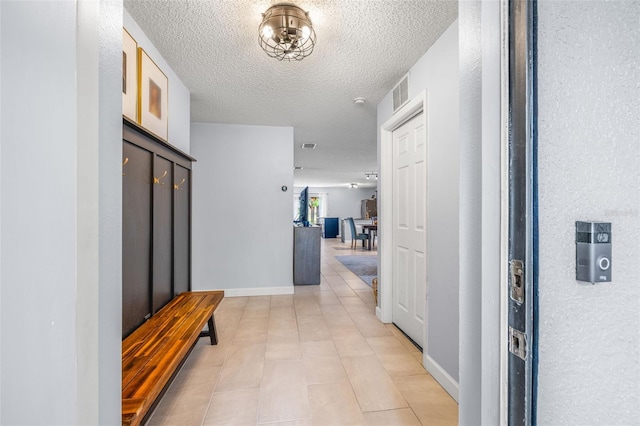 13643 Tramore Dr, Odessa, FL 33556 - corridor featuring a textured ceiling and baseboards