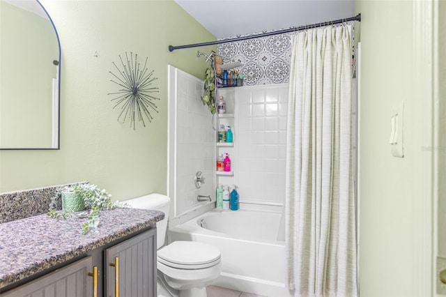 13643 Tramore Dr, Odessa, FL 33556 - bathroom featuring toilet, vanity, and shower / tub combo