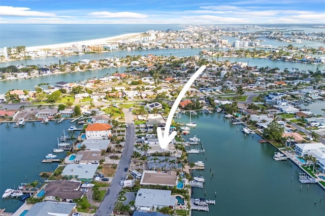 5 Marina Ter, Treasure Island, FL 33706 - aerial view of residential area with a large body of water and numerous boat docks
