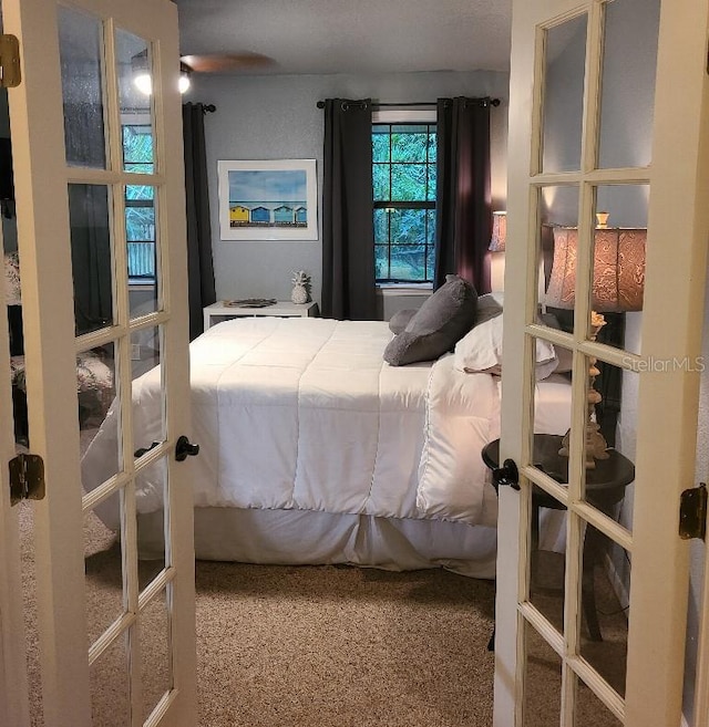 314 Bloomingfield Dr, Brandon, FL 33511 - bedroom with carpet floors and french doors