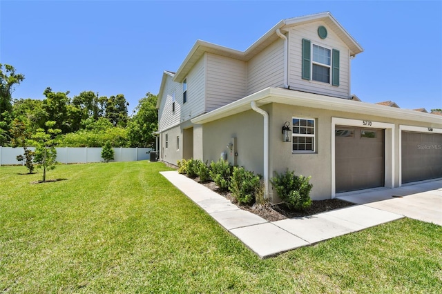 5270 Neil Dr, Saint Petersburg, FL 33714 - view of property exterior featuring stucco siding, central air condition unit, and driveway