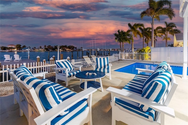 474 20th Ave, Indian Rocks Beach, FL 33785 - view of pool with a water view and a patio area