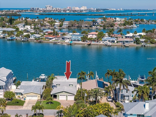 474 20th Ave, Indian Rocks Beach, FL 33785 - aerial view of residential area featuring a large body of water