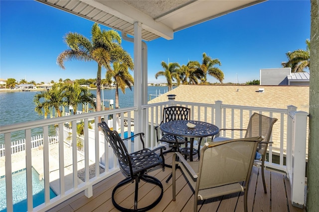 474 20th Ave, Indian Rocks Beach, FL 33785 - balcony featuring a water view and view of pool area