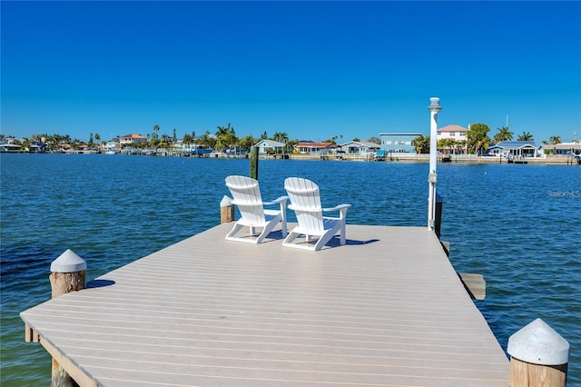 474 20th Ave, Indian Rocks Beach, FL 33785 - dock area featuring a water view and a residential view