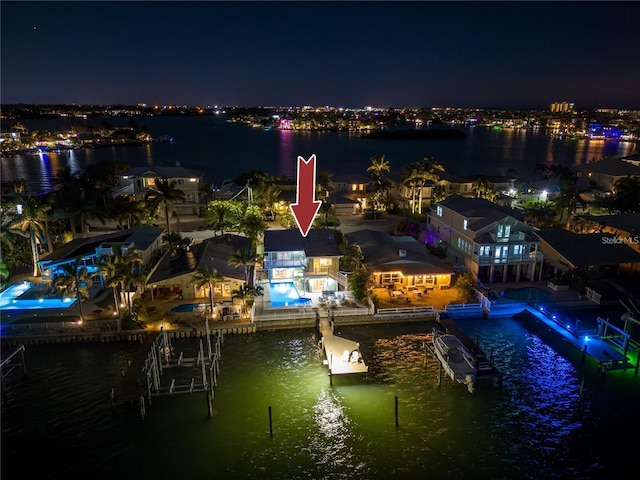 474 20th Ave, Indian Rocks Beach, FL 33785 - aerial view at twilight of a water view
