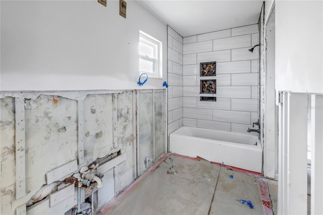 5215 Denver St NE, Saint Petersburg, FL 33703 - bathroom with concrete floors and shower / tub combination