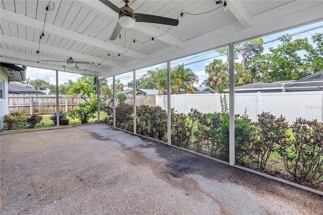 5215 Denver St NE, Saint Petersburg, FL 33703 - unfurnished sunroom featuring ceiling fan