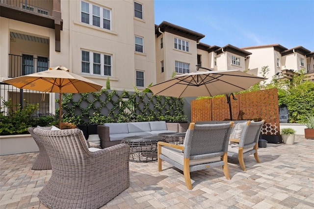 200 4th Ave S Unit 220, Saint Petersburg, FL 33701 - view of patio / terrace featuring outdoor lounge area and a residential view