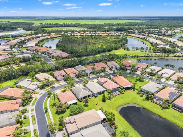 5009 Sandy Brook Cir, Wimauma, FL 33598 - aerial view of residential area with a large body of water