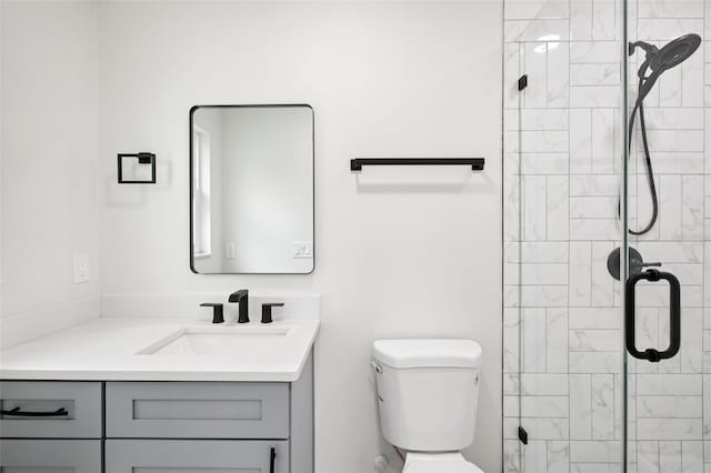 226 Willowick Ave, Temple Terrace, FL 33617 - bathroom with vanity, toilet, and a shower stall