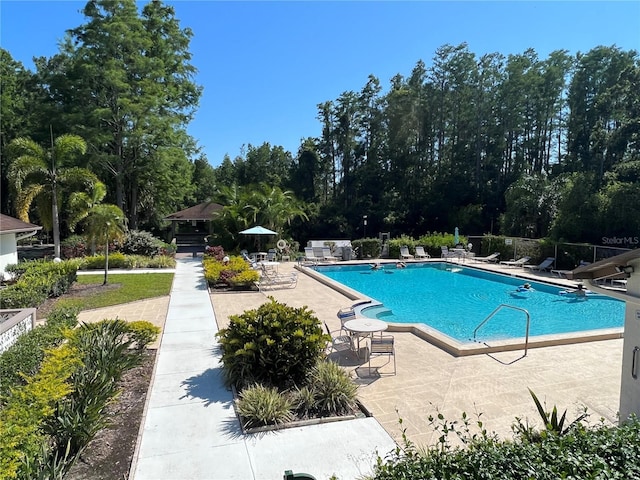 647 Fairmont Ave Unit C, Safety Harbor, FL 34695 - community pool with a patio and fence