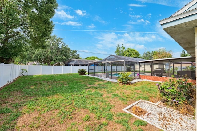 2013 Capri Rd, Valrico, FL 33594 - view of yard featuring a lanai