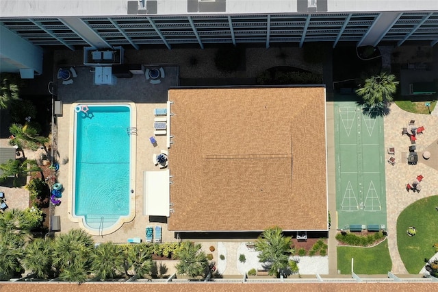 801 83rd Ave N Unit 209, Saint Petersburg, FL 33702 - aerial view of property and surrounding area featuring a pool area