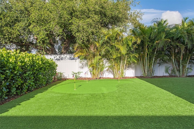 2902 S Beach Dr, Tampa, FL 33629 - fenced backyard featuring an area to practice putting