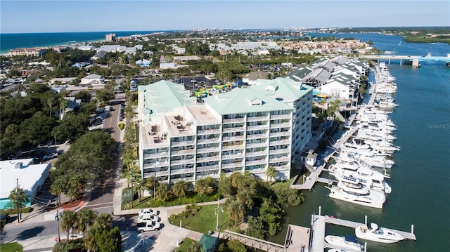 399 2nd St Unit 417, Indian Rocks Beach, FL 33785 - aerial overview of property's location featuring a large body of water and apartment complex