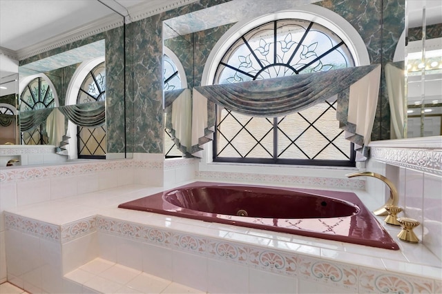 8827 Scout Lake Ct, New Port Richey, FL 34654 - bathroom with a tub with jets
