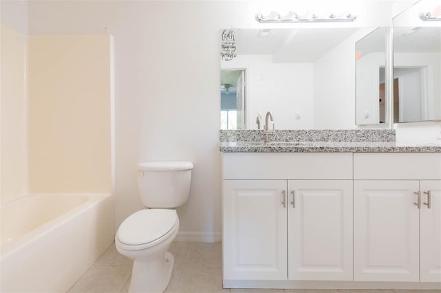 9524 Newdale Way Unit 101, Riverview, FL 33578 - full bath with tile patterned floors, toilet, baseboards, and vanity