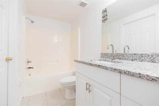 9524 Newdale Way Unit 101, Riverview, FL 33578 - full bathroom featuring tile patterned floors, toilet, shower / bath combination, and vanity