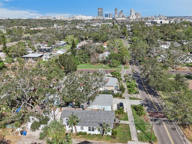 2015 3rd St S, Saint Petersburg, FL 33705 - aerial overview of property's location featuring a skyline view and a tree filled landscape