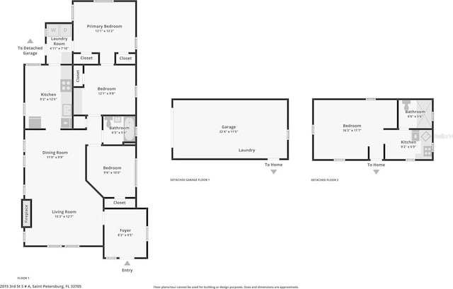 2015 3rd St S, Saint Petersburg, FL 33705 - room layout
