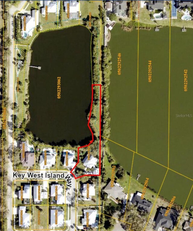 8927 Key W Island Way, Riverview, FL 33578 - map / location with property parcel outlined