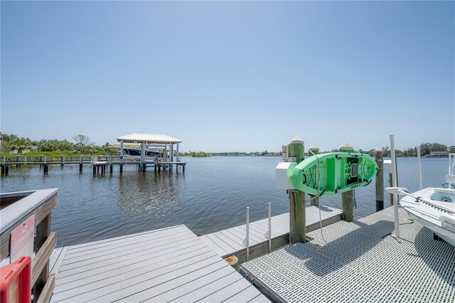 8927 Key W Island Way, Riverview, FL 33578 - dock area featuring boat lift and a water view