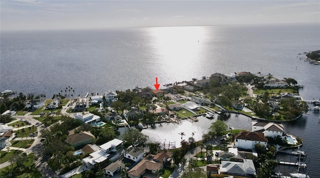 3227 Bayshore Blvd NE, Saint Petersburg, FL 33703 - aerial view of property's location featuring a large body of water and nearby suburban area