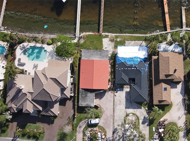 3227 Bayshore Blvd NE, Saint Petersburg, FL 33703 - drone / aerial view of a pool