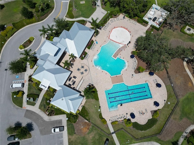 13103 Monach Isles Dr, Riverview, FL 33579 - bird's eye view of a pool