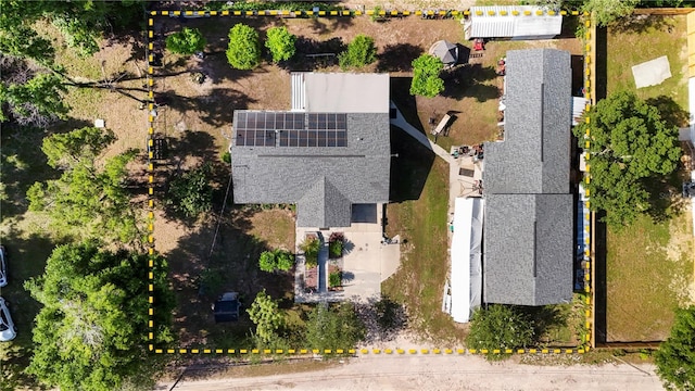 aerial view of property's location with property parcel outlined