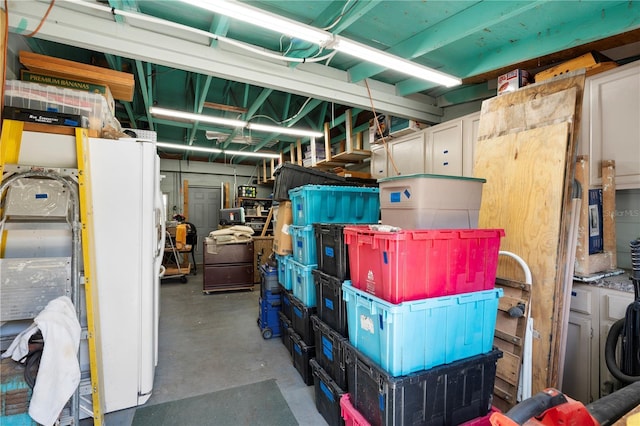 view of storage area