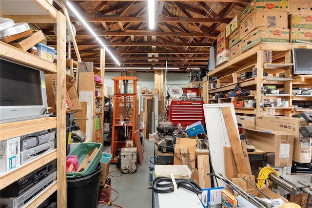 view of storage room