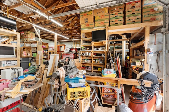 view of storage area
