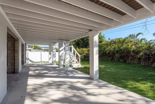 3752 Arkansas Ave NE, Saint Petersburg, FL 33703 - view of patio / terrace featuring stairs