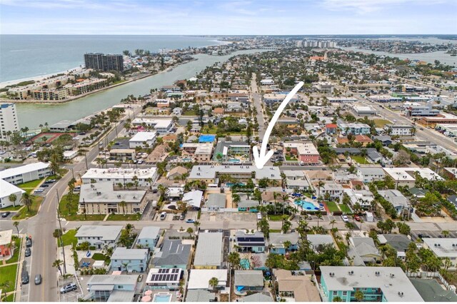 600 71st Ave Unit 18, St Pete Beach, FL 33706 - aerial view of property's location with a large body of water