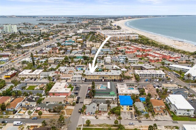 600 71st Ave Unit 18, St Pete Beach, FL 33706 - aerial overview of property's location with a large body of water