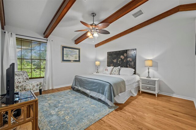 2665 Sequoia Ter Unit 306, Palm Harbor, FL 34683 - bedroom with light wood finished floors, baseboards, and ceiling fan