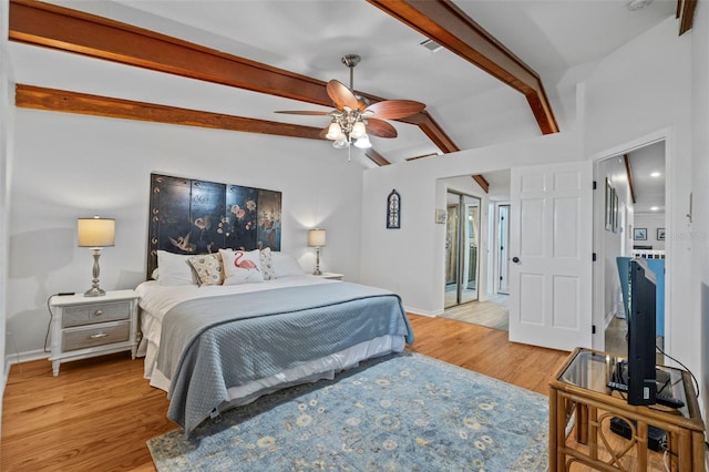 2665 Sequoia Ter Unit 306, Palm Harbor, FL 34683 - bedroom with light wood finished floors, baseboards, and ceiling fan