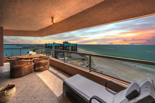 1340 Gulf Blvd Unit 16A, Clearwater Beach, FL 33767 - balcony featuring view of water and beach