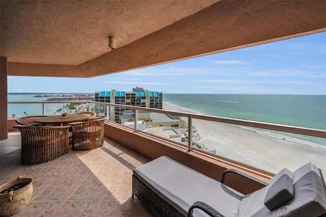 1340 Gulf Blvd Unit 16A, Clearwater Beach, FL 33767 - balcony with view of water and beach