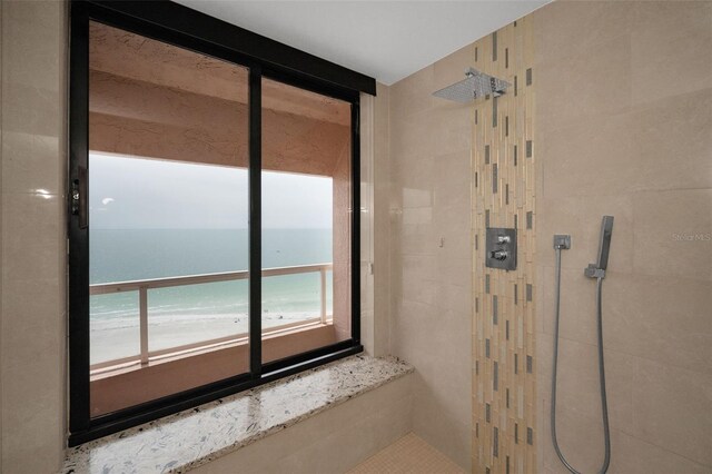 1340 Gulf Blvd Unit 16A, Clearwater Beach, FL 33767 - bathroom with a tile shower