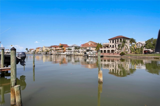 2817 Seabreeze Dr S, Gulfport, FL 33707 - water view featuring a dock and nearby suburban area